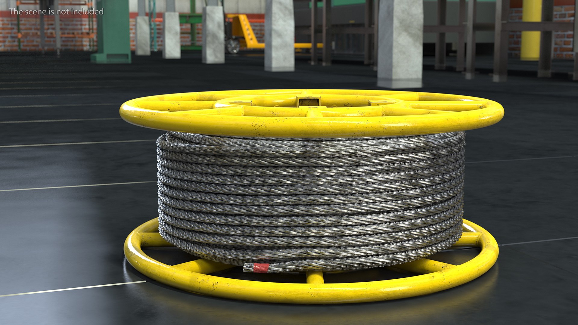 3D Model Anti Twisting Steel Wire Rope Per Reel Yellow - TurboSquid 2049100