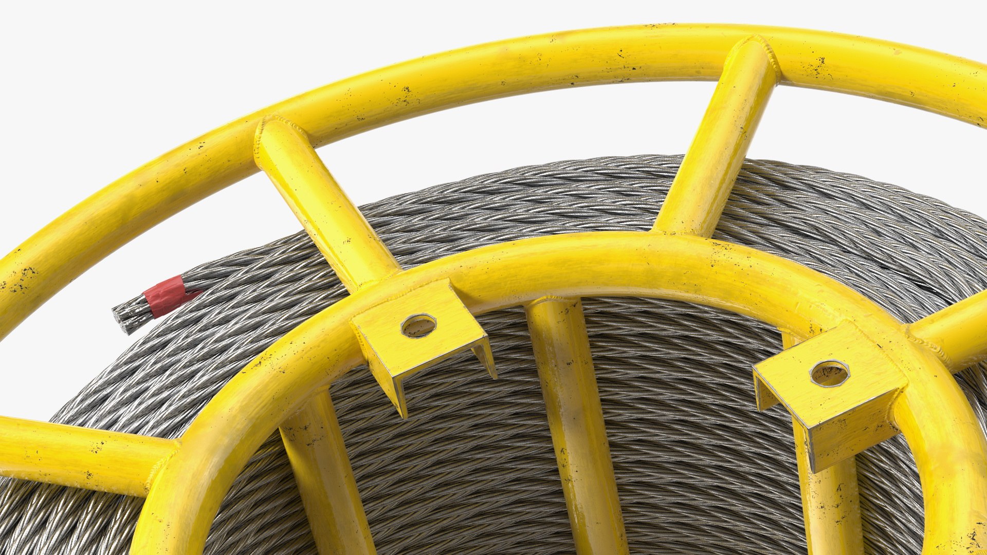 3D Model Anti Twisting Steel Wire Rope Per Reel Yellow - TurboSquid 2049100
