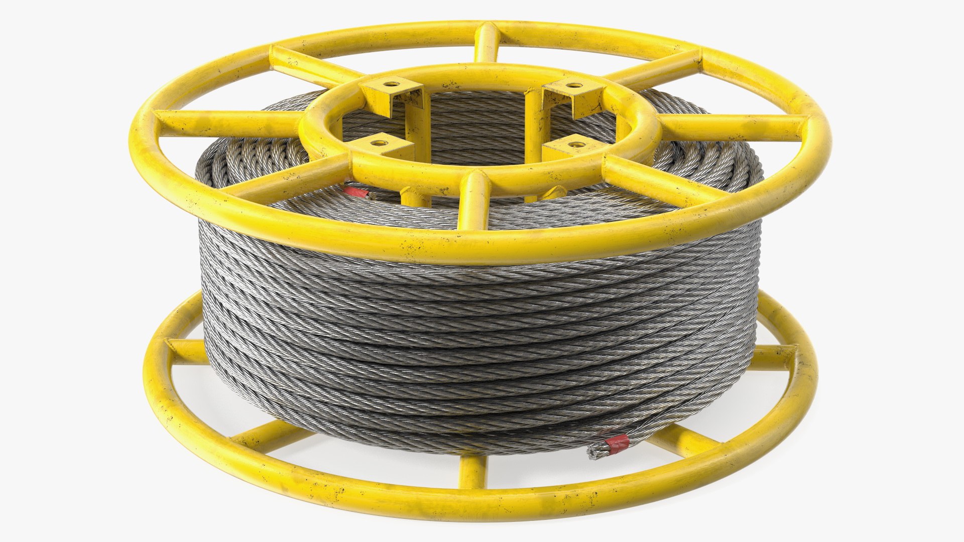 3D Model Anti Twisting Steel Wire Rope Per Reel Yellow - TurboSquid 2049100