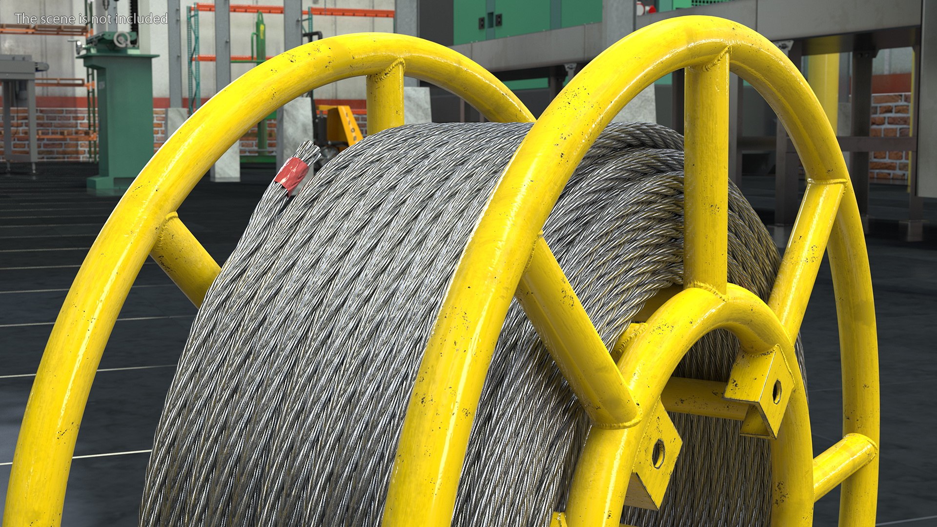 3D Model Anti Twisting Steel Wire Rope Per Reel Yellow - TurboSquid 2049100