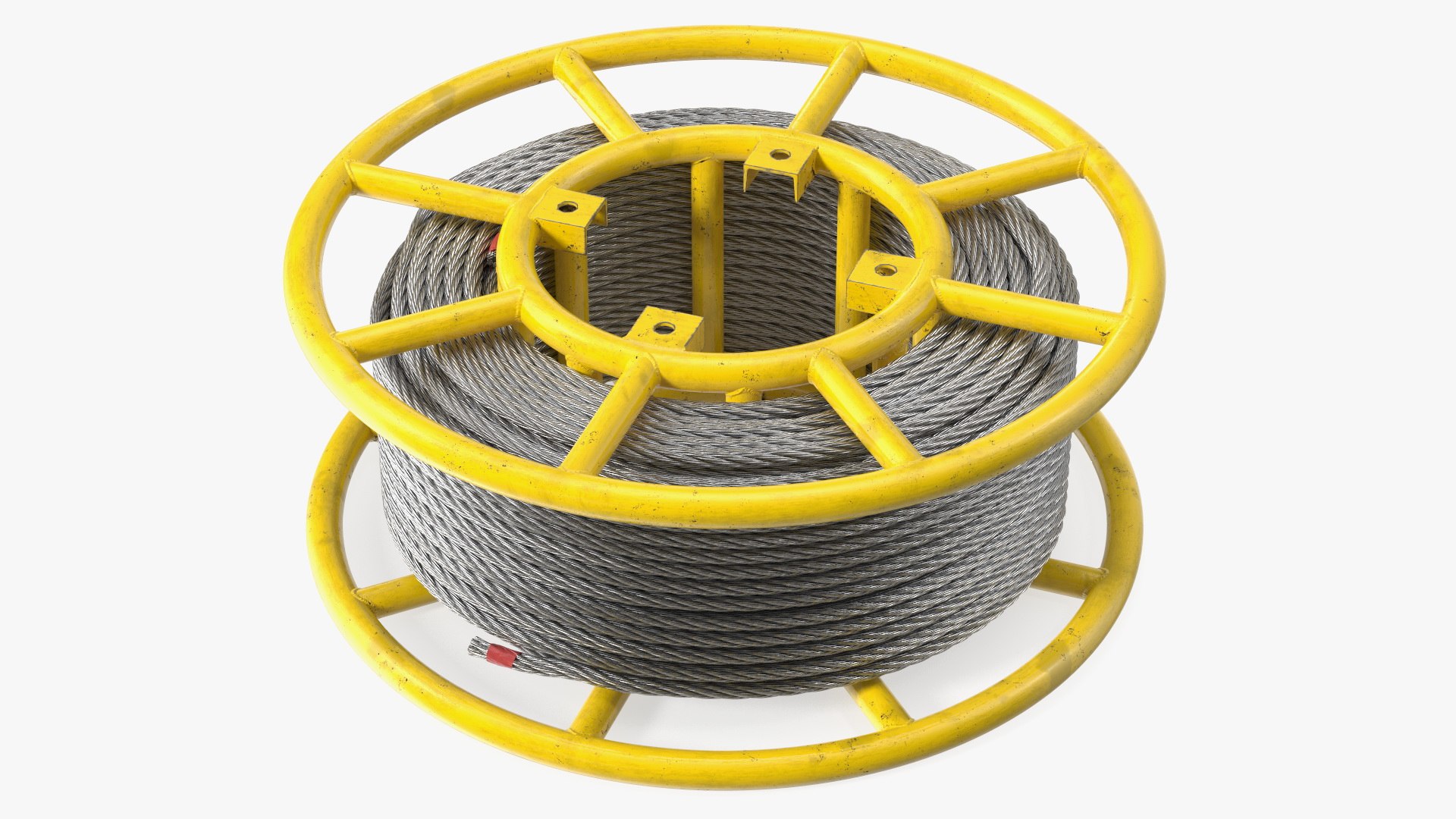 Anti Twisting Steel Wire Rope Per Reel Yellow 3D model preview