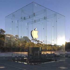 3D Empty Apple Store Space