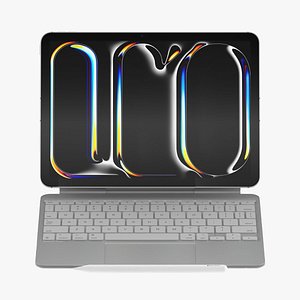 Apple iPad Pro 11 Type Cover And Apple Pencil Pro White 3D model