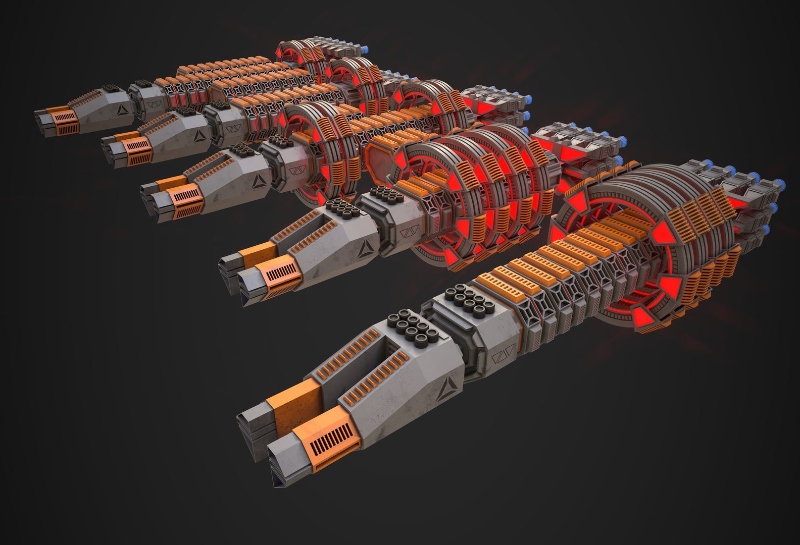 Modular Spaceship Two Model - TurboSquid 2428869