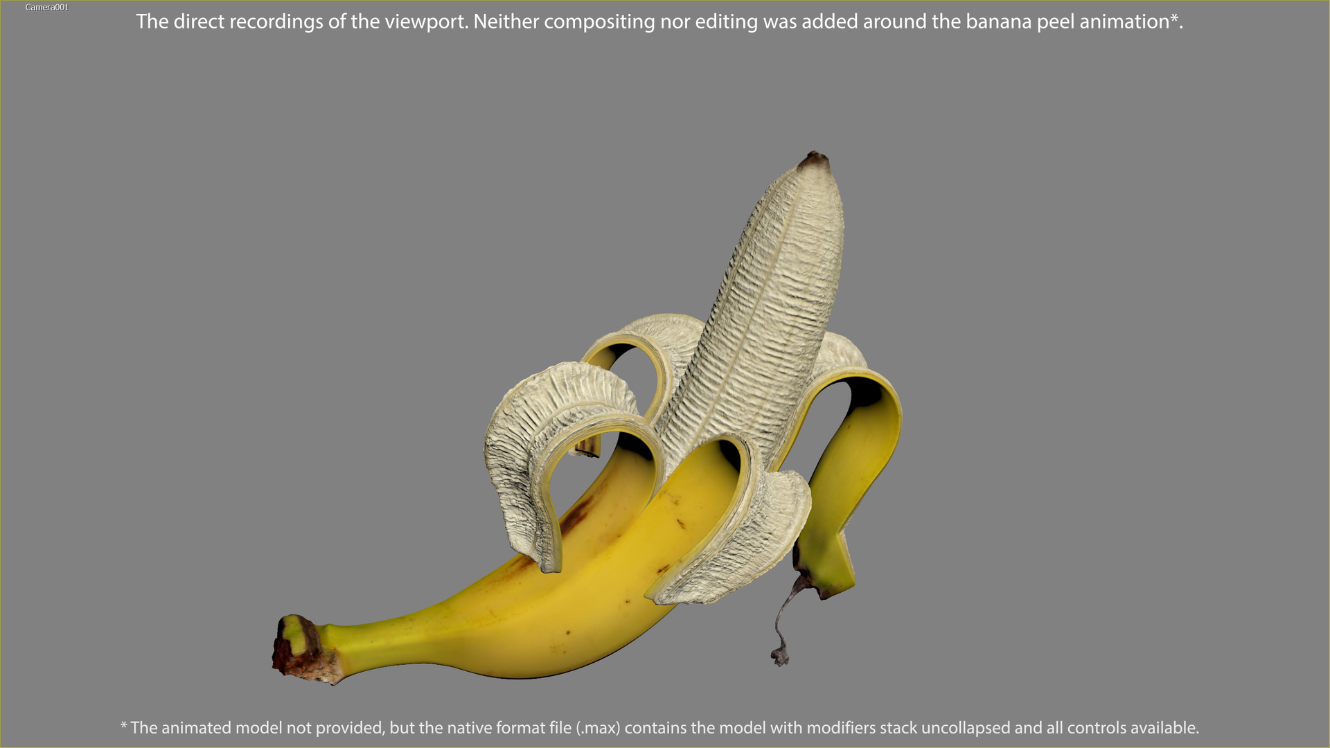 a banana peel 3D Model in Fruit 3DExport