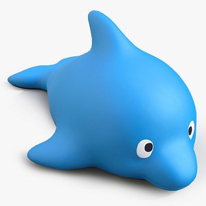 3d rubber whale model
