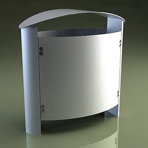 3d street garbage bin model