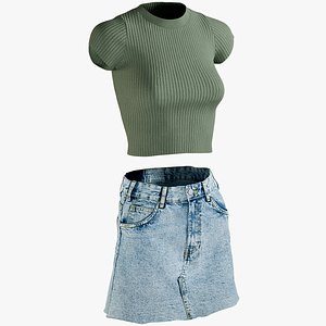 Skirt with Tshirt