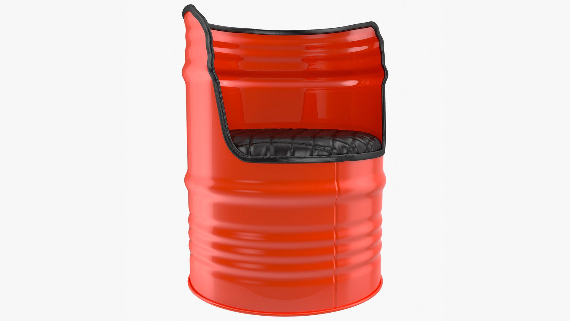 Steel Drum Barrel Upcycled Chair 3D model preview