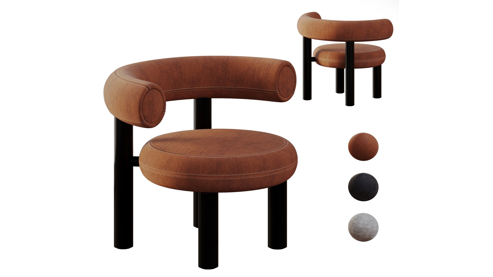 Chair Tom Dixon Lounge Hallingdal Fat 3D Model TurboSquid