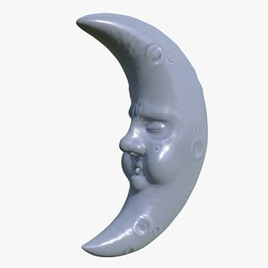 free obj model moon face