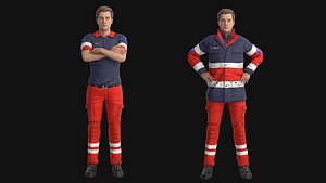 3D model Paramedic Rigged