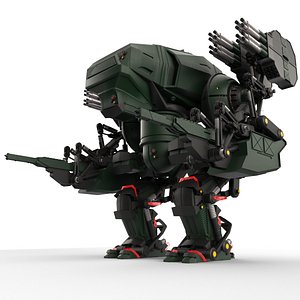 3D bot military robot model