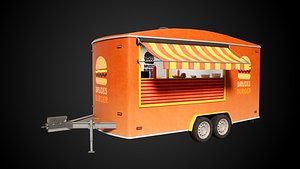 3D model Burger Hotdog Food Trailer