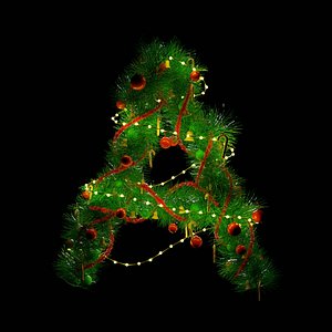 letter christmas tree 3D model