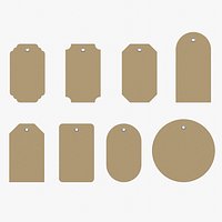 Collection of 8 Blank Hanging Tags