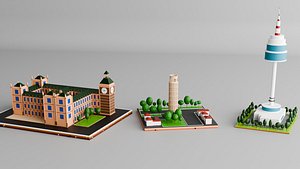 Iconic Landmarks 3D Model Pack model