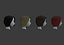 low poly hairstyle in 4 colors