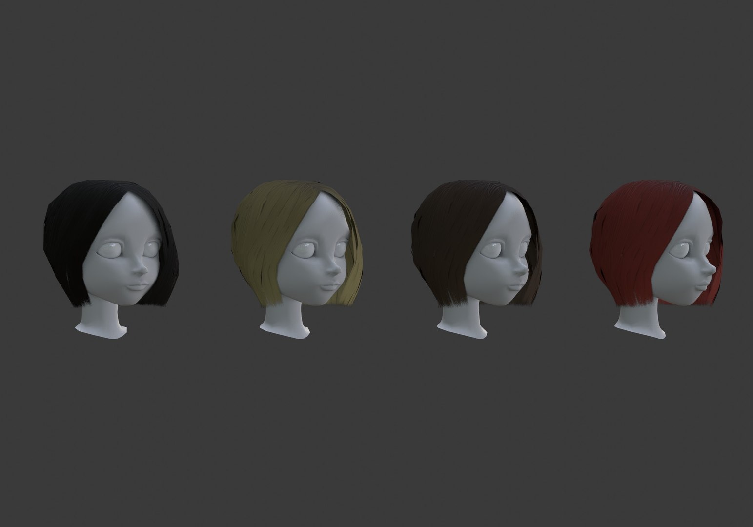 3D low poly hairstyle in 4 colors https://p.turbosquid.com/ts-thumb/gE/5mGHh1/nw/10002/jpg/1652867573/1920x1080/fit_q87/44213e31d795179f7642f2a6c9c338cd88f73bef/10002.jpg