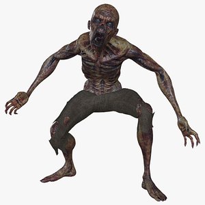 Zombie Screaming Rigged