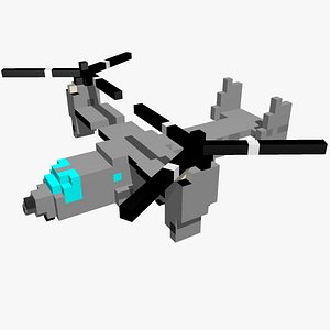 3D model Game Ready Bell Boeing V-22 Osprey - pixelated