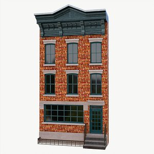 LowPoly FACADE West Village Townhouse 2 3D