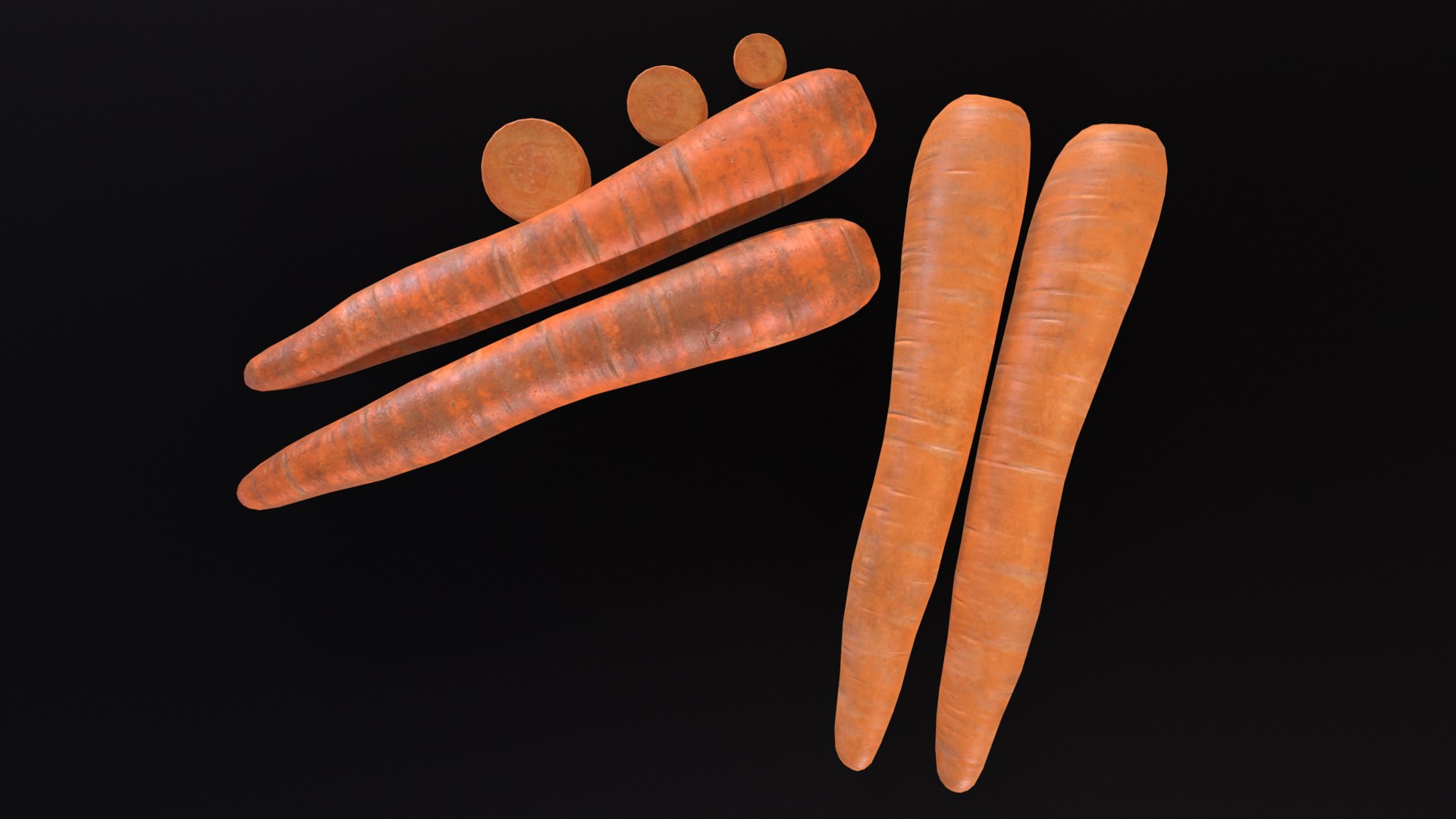 3D Carrots - TurboSquid 2175689