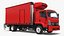 Camión de caja para vehículos comerciales rojo