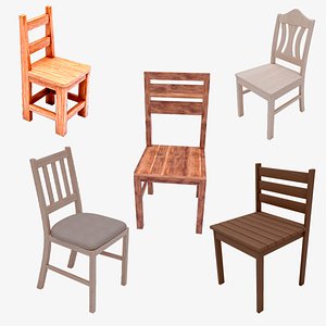 3D 5 Chair Bundle Collection Vol. 4 Mini Pack(1)(1) model