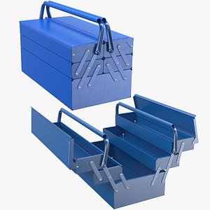 3D Detailed Toolbox Opened And Closed model