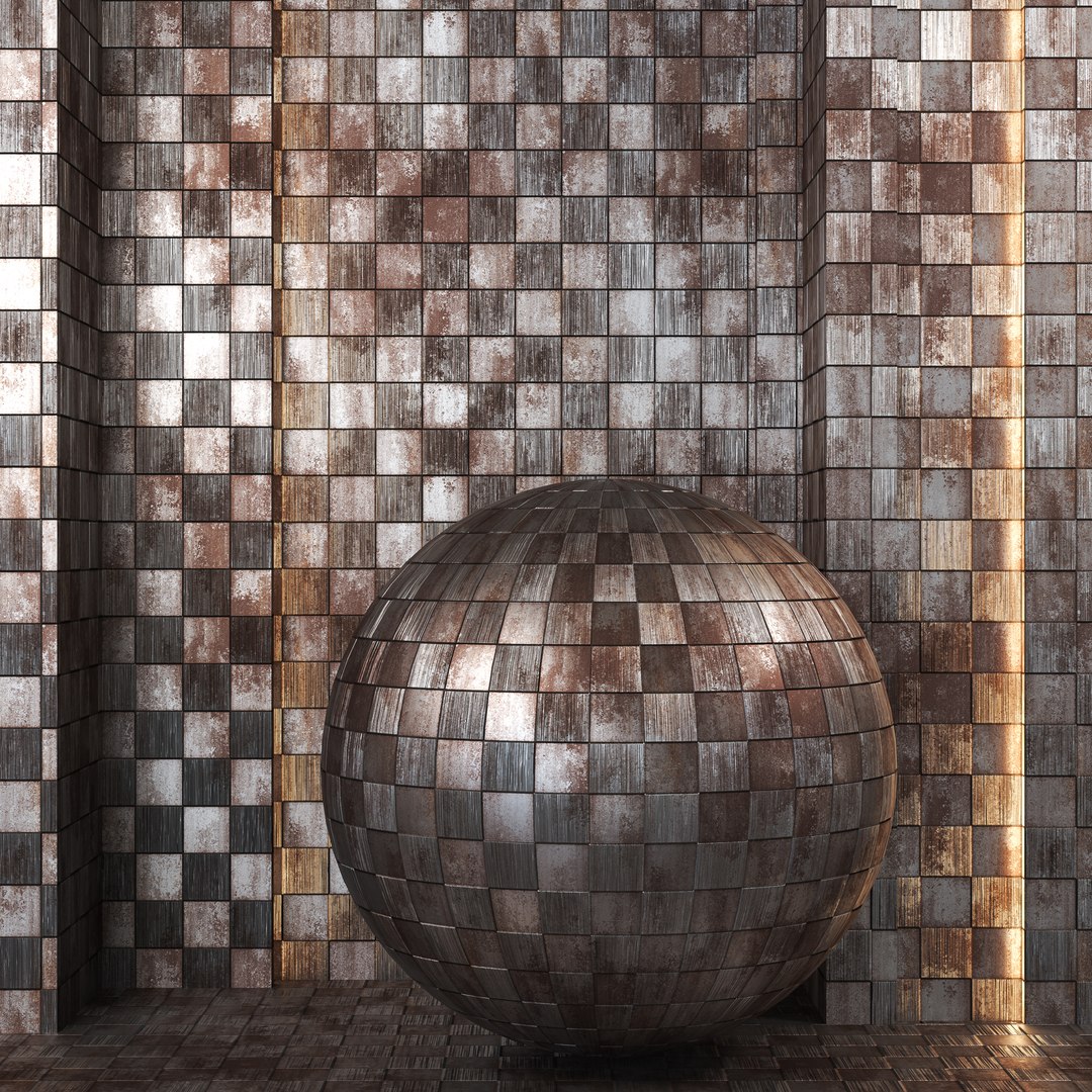 3D Rusty Checkered Metal - 4K Seamless PBR Set 03 Model - TurboSquid ...