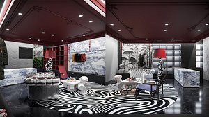 Art Deco Wonderland clothing shop store - Sneechvn - MAX FBX OBJ SKP Simlab Collada Blender