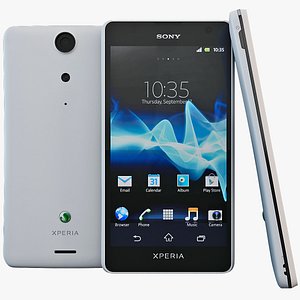 3d white sony xperia gx
