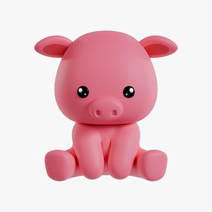 Chinese Zodiac Sign Year of the Pig 3D model