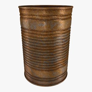3D realistic rusty tin model