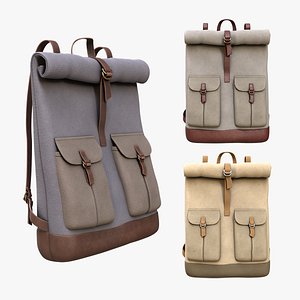 Realistic Traveler Backpack 3D