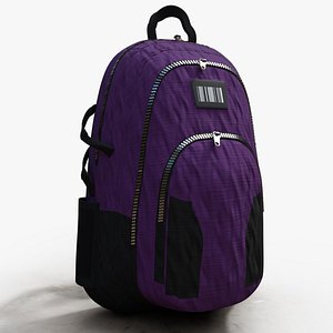 Purple Backpack 3D model