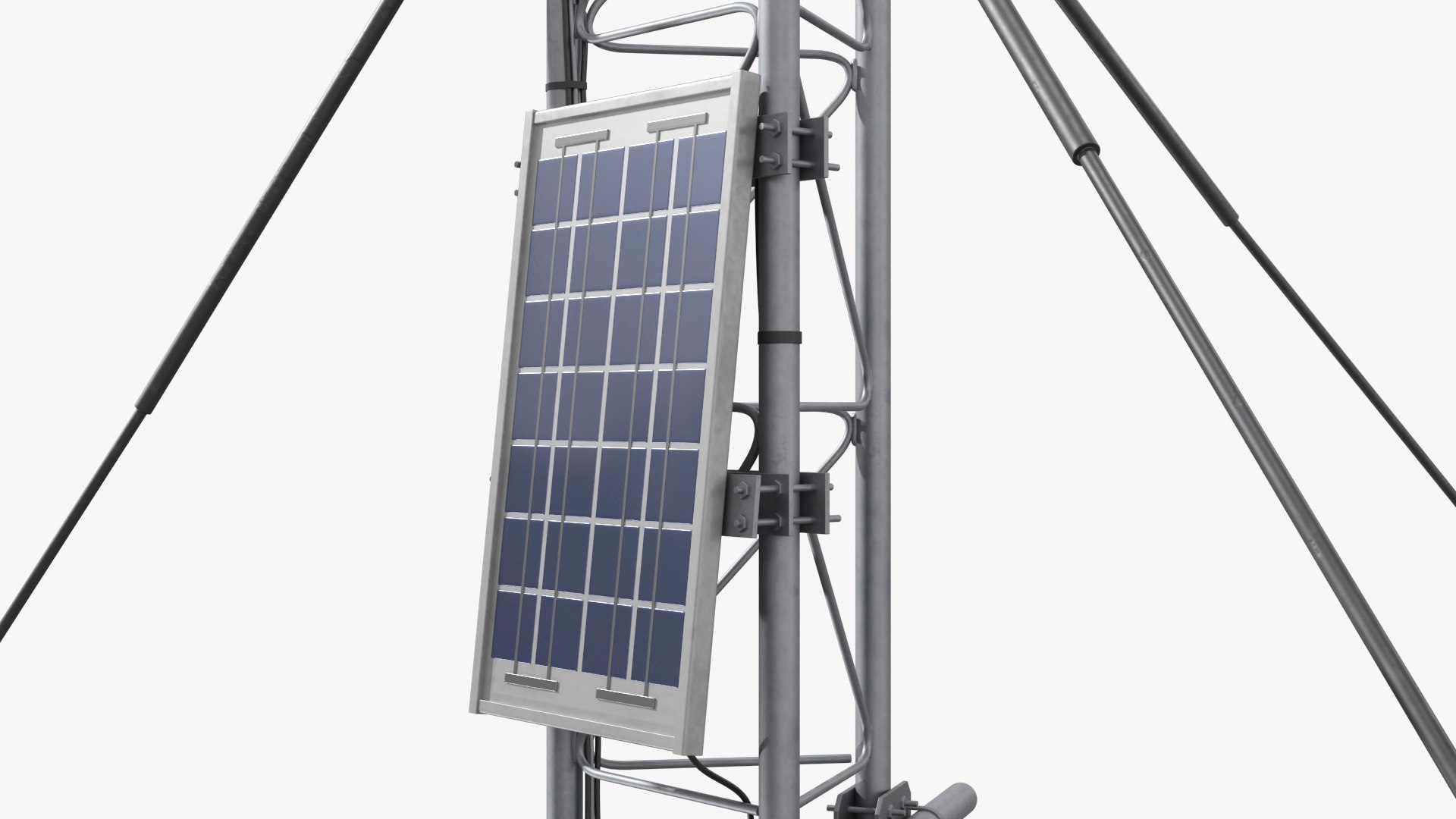Campbell Scientific Weather Station with Solar Panel 3D model preview