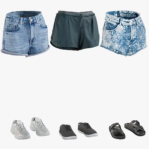 Women's Shorts with Sneakers Collection