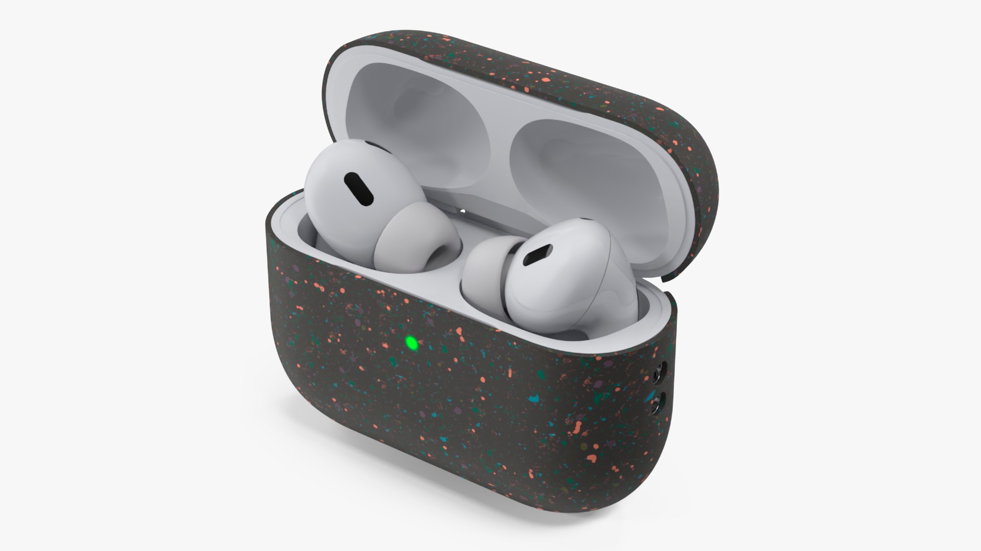 Apple AirPods Pro 2 USB-C with Silicone Case Black 3D model preview