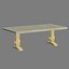 Restoration Hardware trestle salvaged wood extension dining table