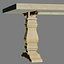 Restoration Hardware trestle salvaged wood extension dining table