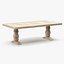 Restoration Hardware trestle salvaged wood extension dining table