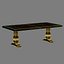 Restoration Hardware trestle salvaged wood extension dining table