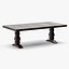 Restoration Hardware trestle salvaged wood extension dining table