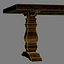 Restoration Hardware trestle salvaged wood extension dining table