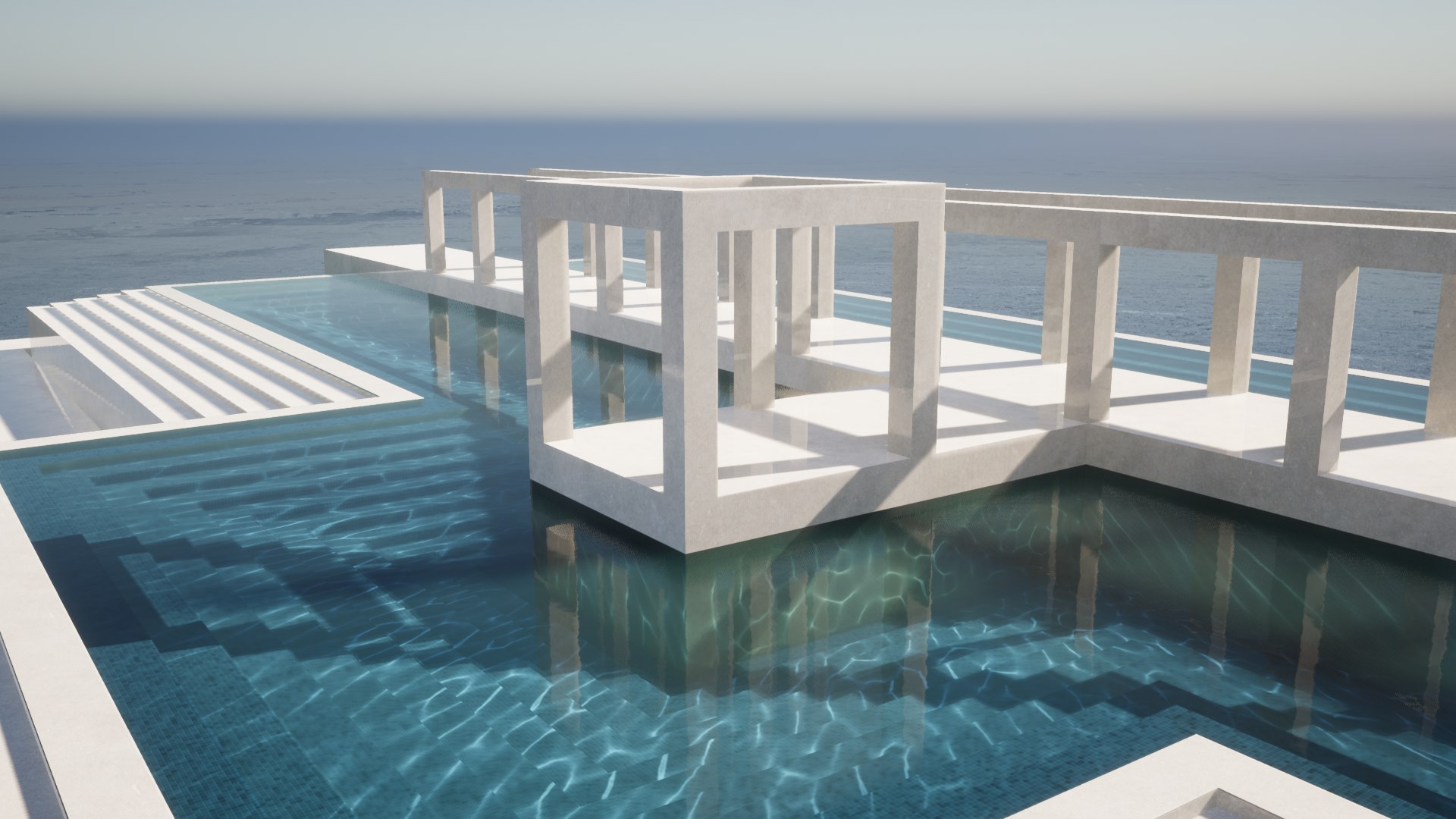 3D Swimming Pool W Arches - TurboSquid 1829766