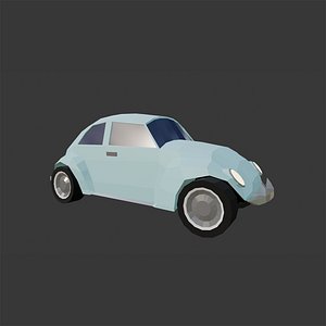 3D Cartoon Low-poly Vw Bug