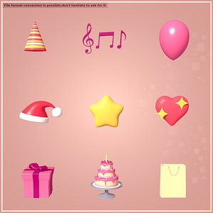 Cartoon Party Icons Pack