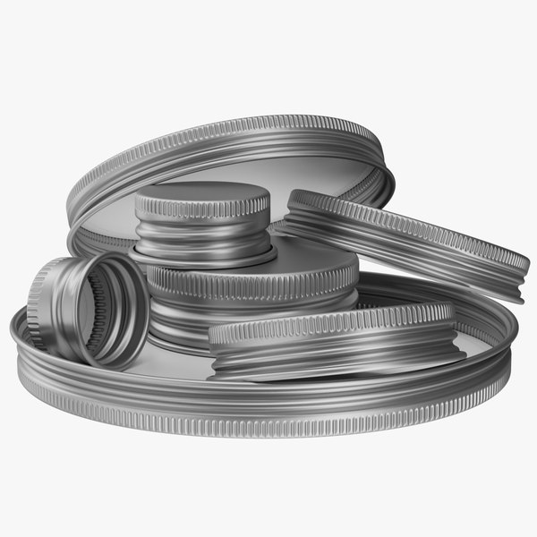 Set aluminium caps 3D model TurboSquid 1517038